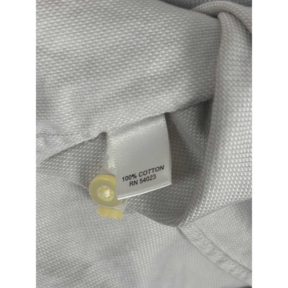 Banana Republic Dress Shirt Mens L Gray Egyptian Cotton Fitted Long Sleeve 3812 - Picture 5 of 7